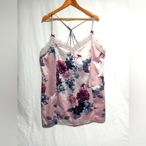 Cacique Pink Floral Lace Nightgown Size 22/24